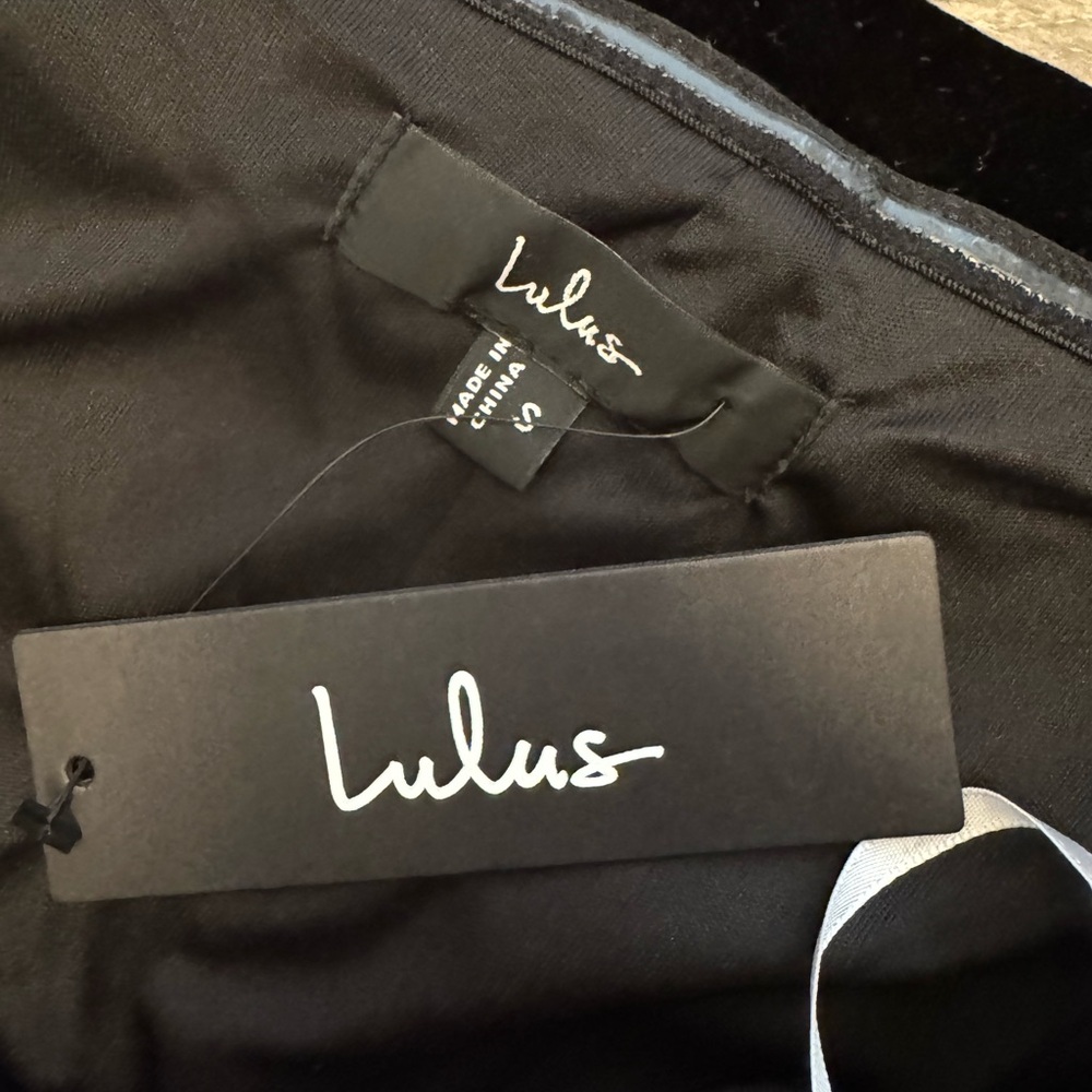 Lulu's Black Strapless Velvet Dress - Picture 6 of 7